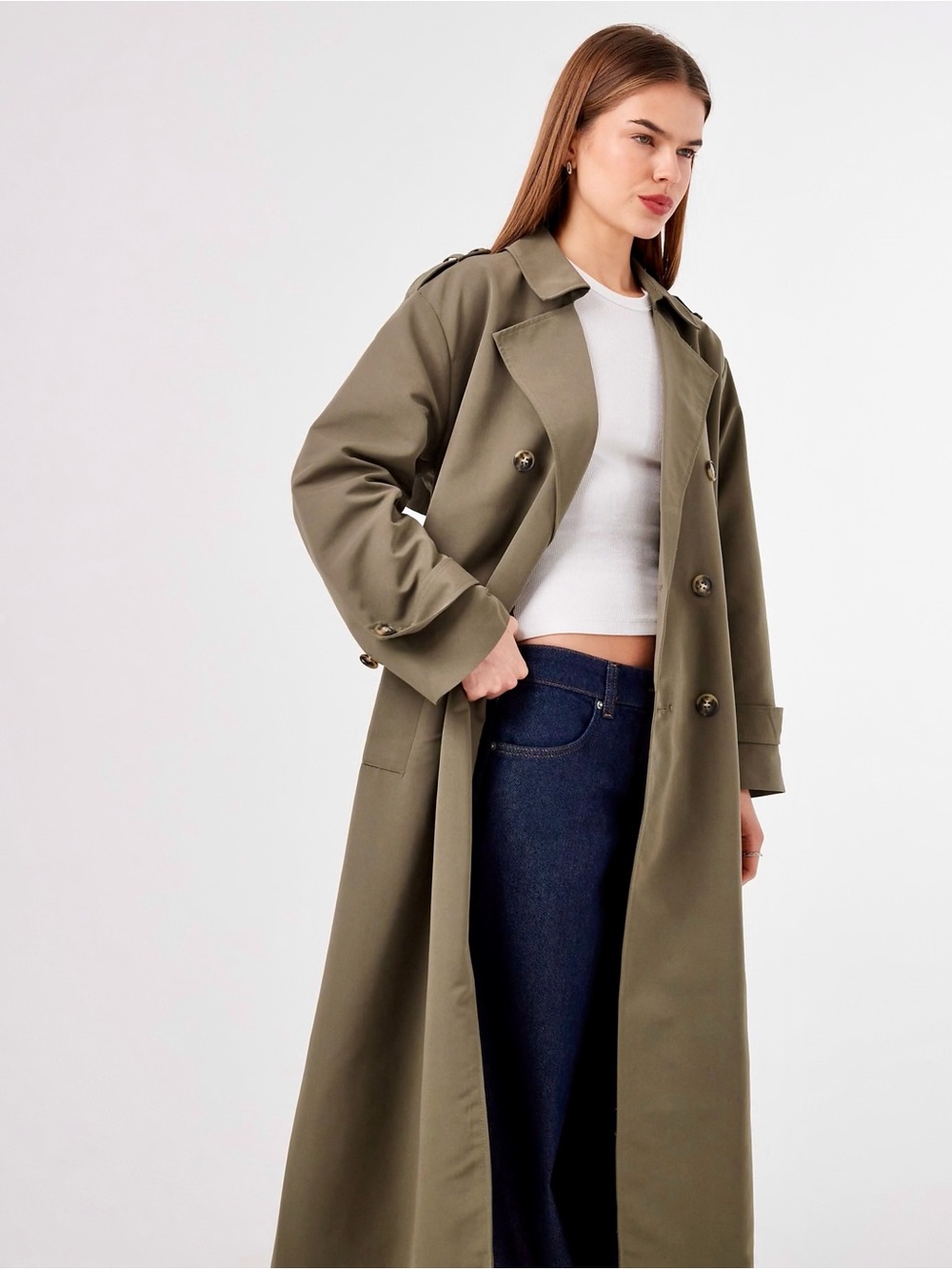🌈 Lovely Olive Belted Coat